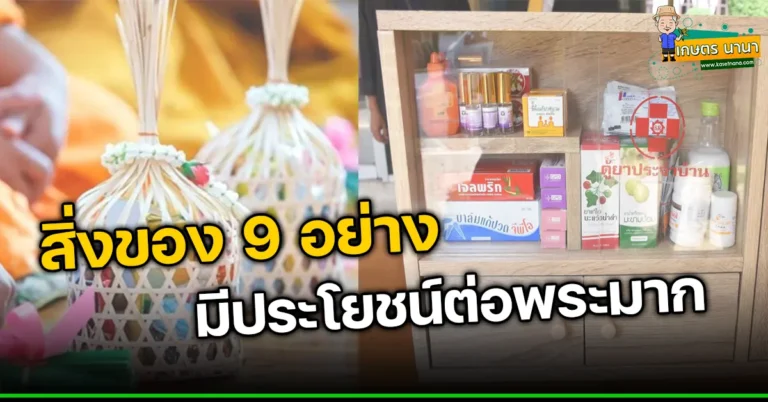 สิ่งของ 9 อย่าง ที่ถวายพระสงฆ์แล้วได้บุญสูง